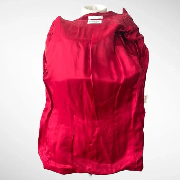 BERNARD ZINS PARIS RED CORDUROY ZAKINA JACKET SIZE 6